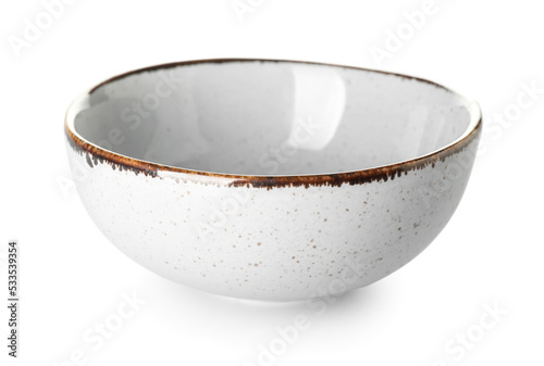 Ceramic bowl isolated on white background