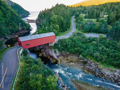 Foto Point Wolfe Covered Bridge Fundy Biosphere Reserve in Canada