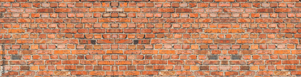 Texture of old red brick wall as background. Banner design Texture of old red brick wall as background. Banner design