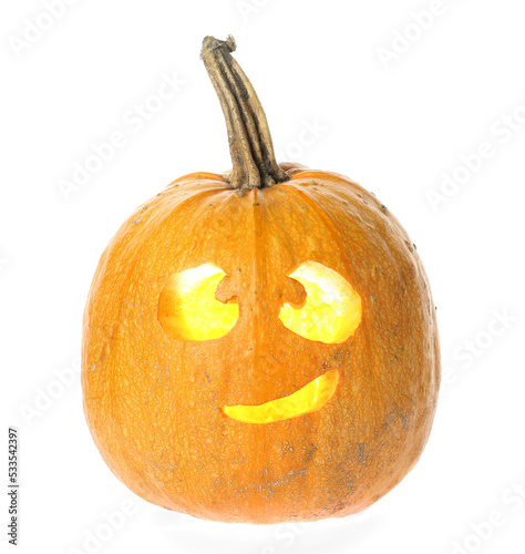 Cute carved Halloween pumpk...