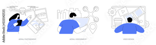 Commercial shooting abstract concept vector illustrations.