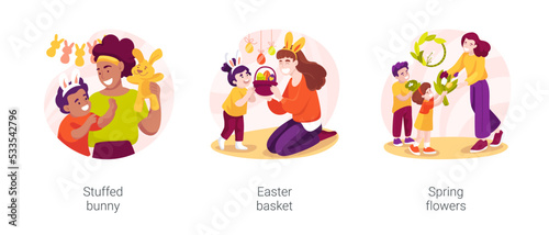 Easter presents isolated cartoon vector illustration set © Visual Generation