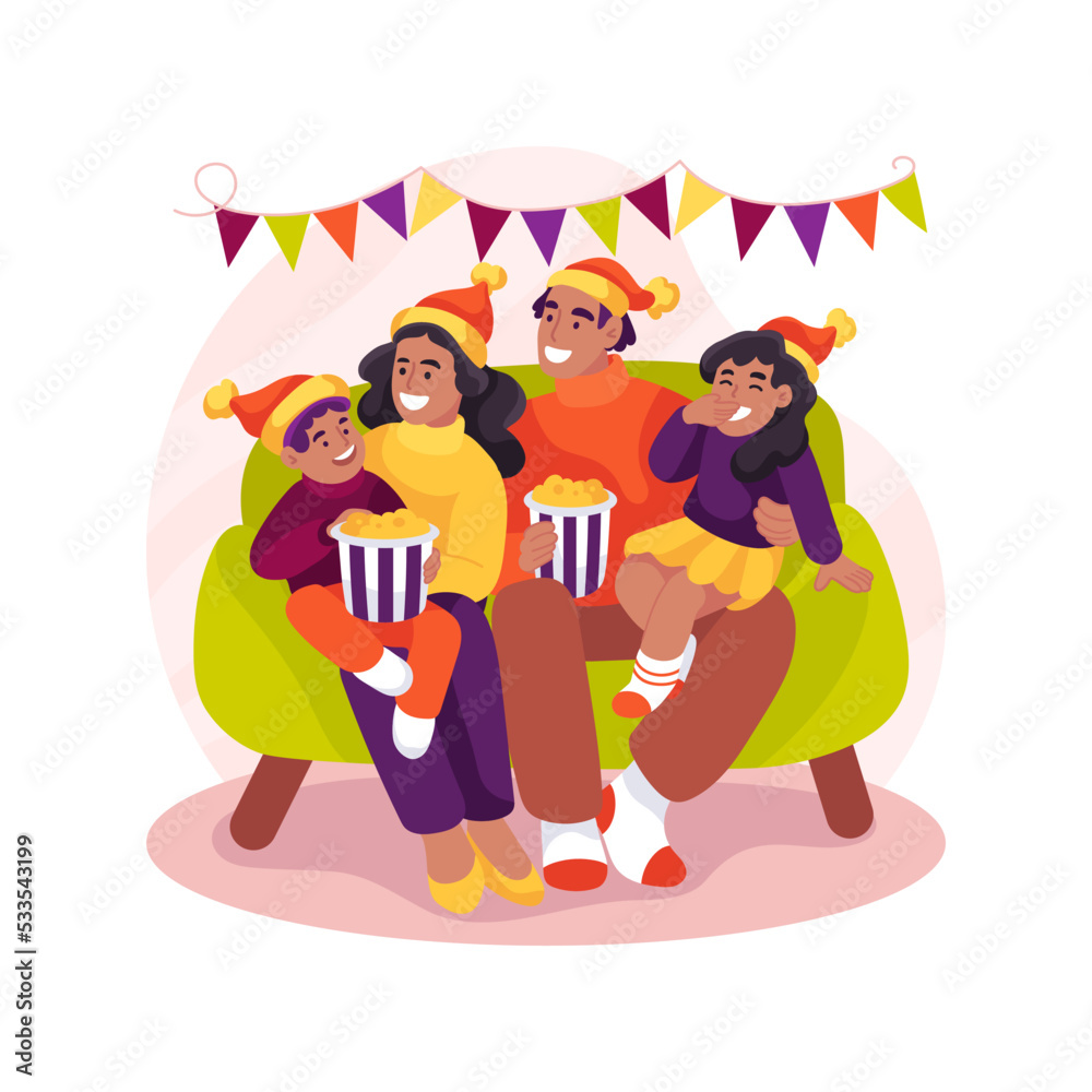 Happy time isolated cartoon vector illustration. Happy time isolated cartoon vector illustration.