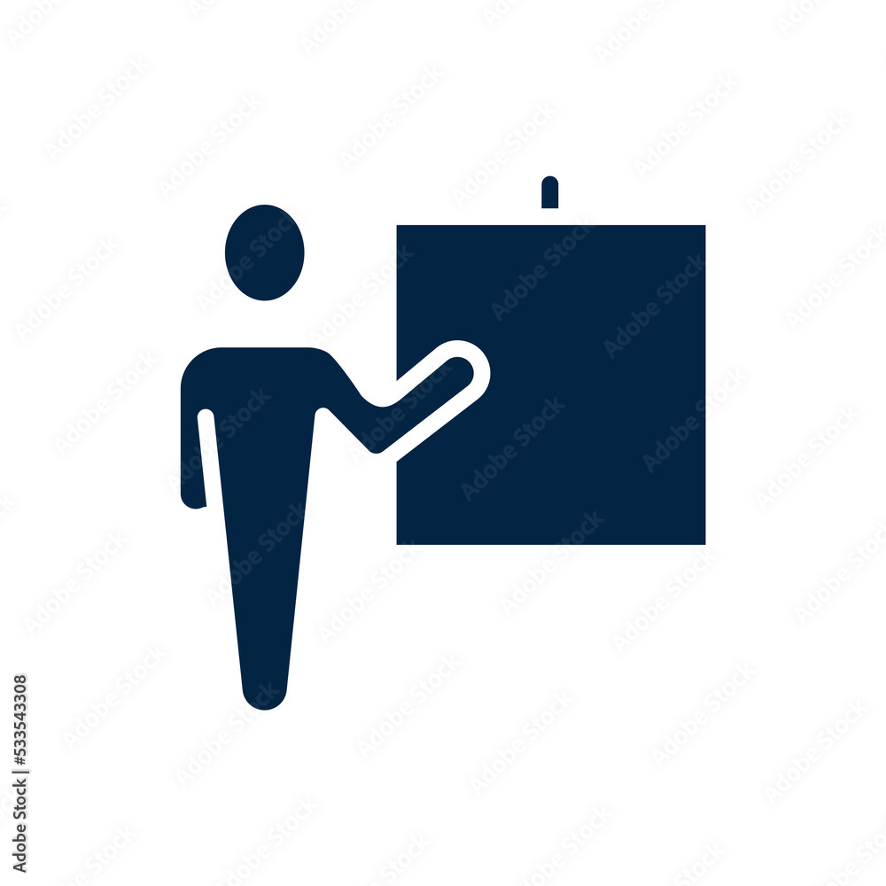 Training line icon. Simple element illustration. Training concept outline symbol design.