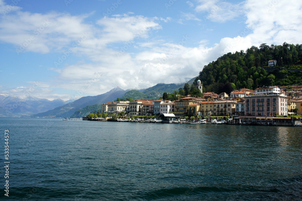 Landscapes of Italy.Spring on the shores of Lake Como.