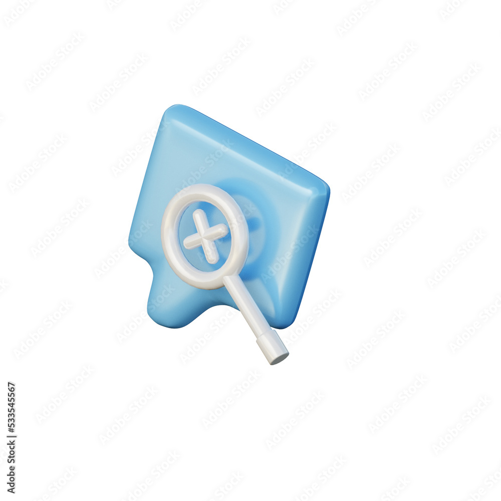 3D Message Not Found Illustration
