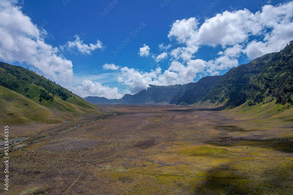 Sunrise view of Bromo, Top hill view From Bromo a wonderful scenery in dramatic hill