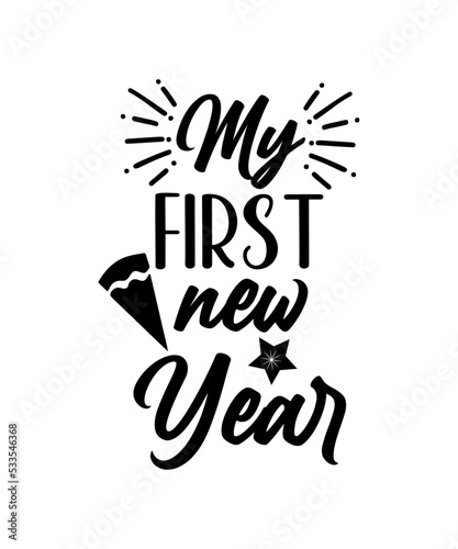 My first new year svg cut file