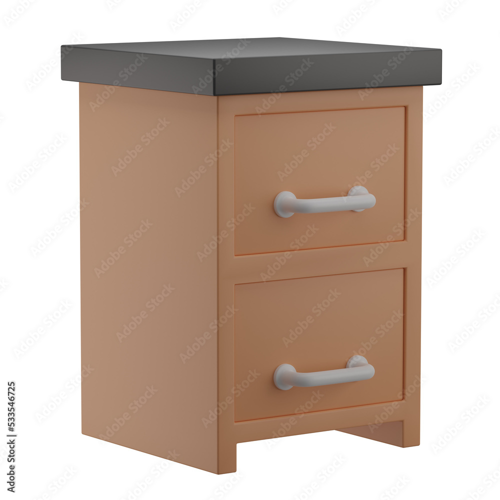 3D Drawer Illustration 3D Drawer Illustration