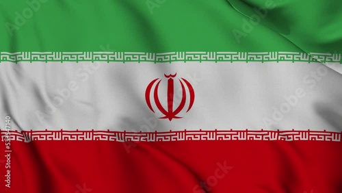 3D Flag of Iran Waving