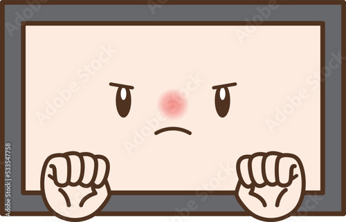 熱くなって怒るテレビ