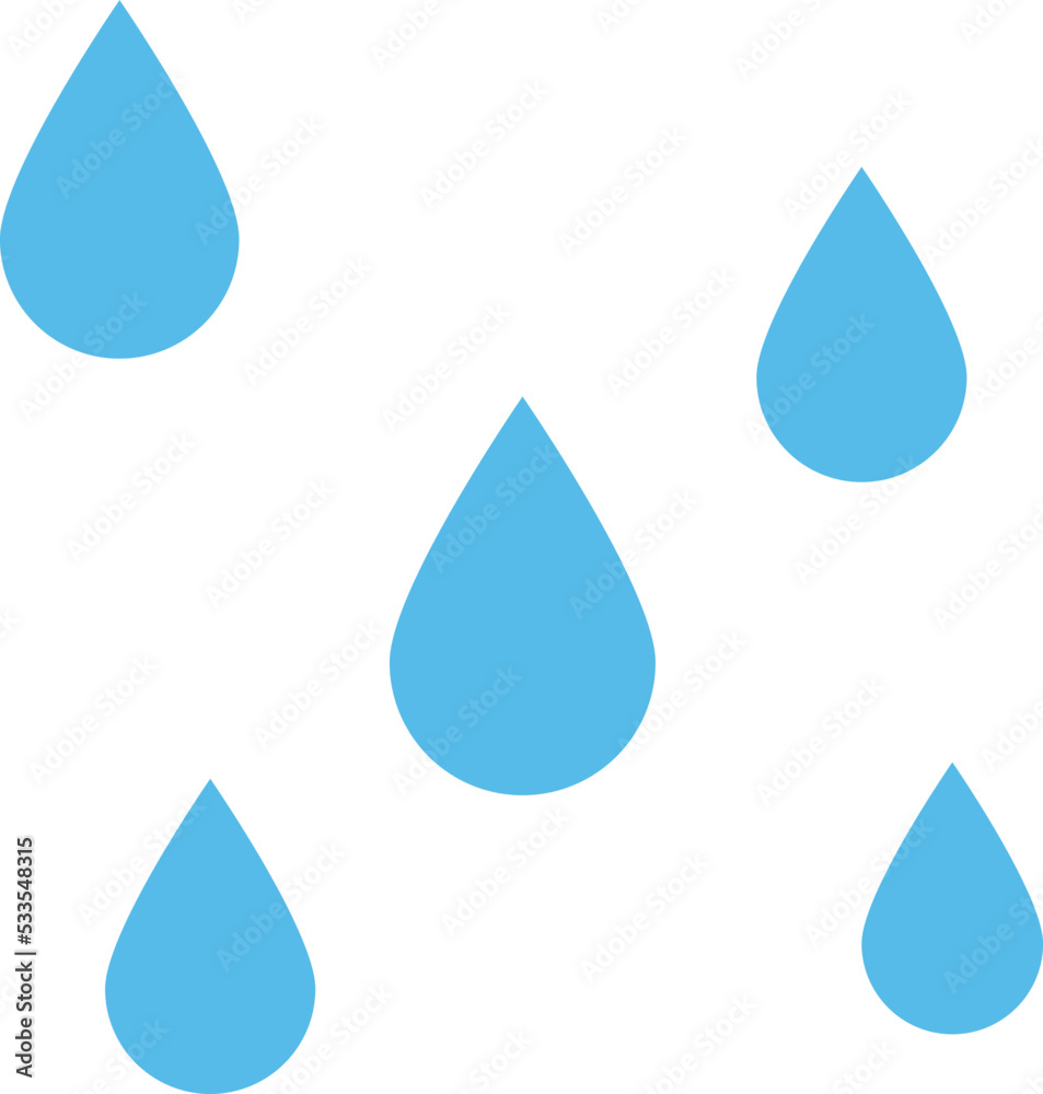 Randomly placed water drop icon, rain background Randomly placed water drop icon, rain background