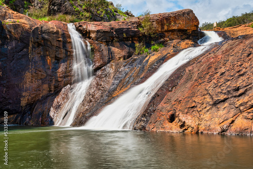 Serpentine Falls is one of Perth   s best waterfalls and is stunning  with ancient landforms  woodlands  and the Serpentine River valley gorge crossing through it