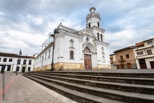 street view of cuenca old town, ecuador