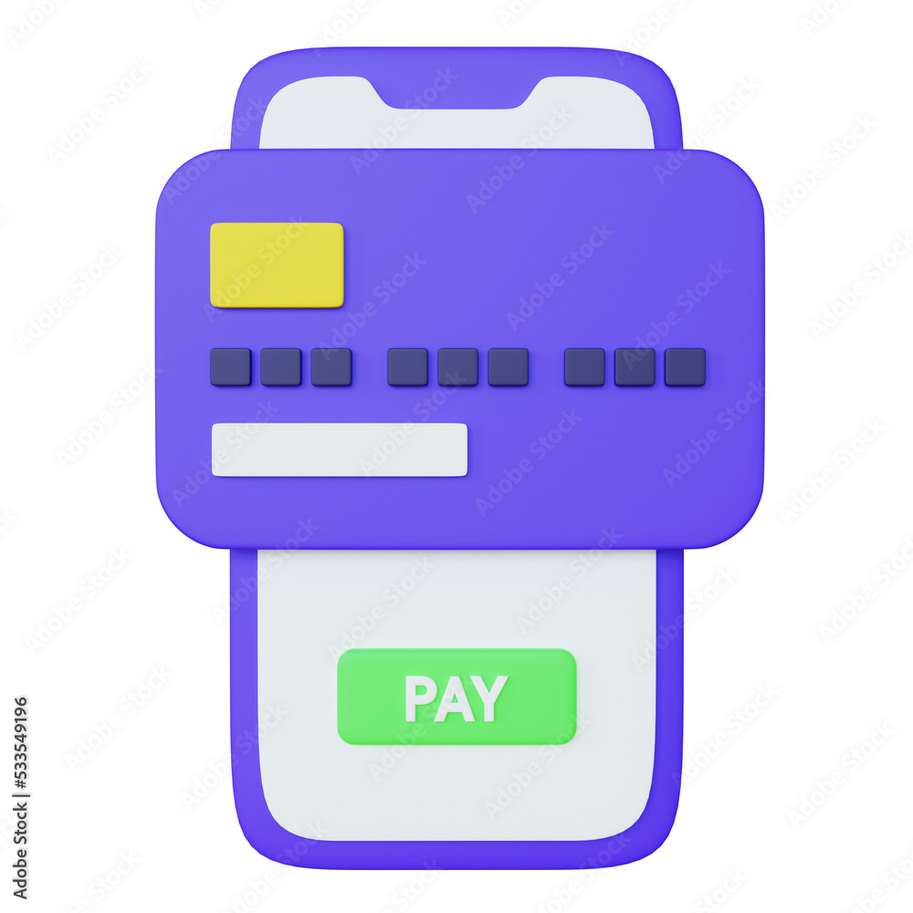 3D Online Payment Illustration 3D Online Payment Illustration