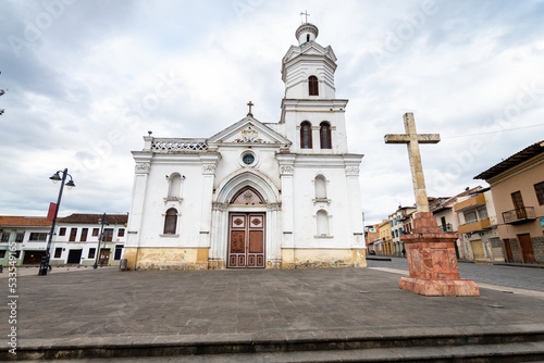 street view of cuenca old town, ecuador