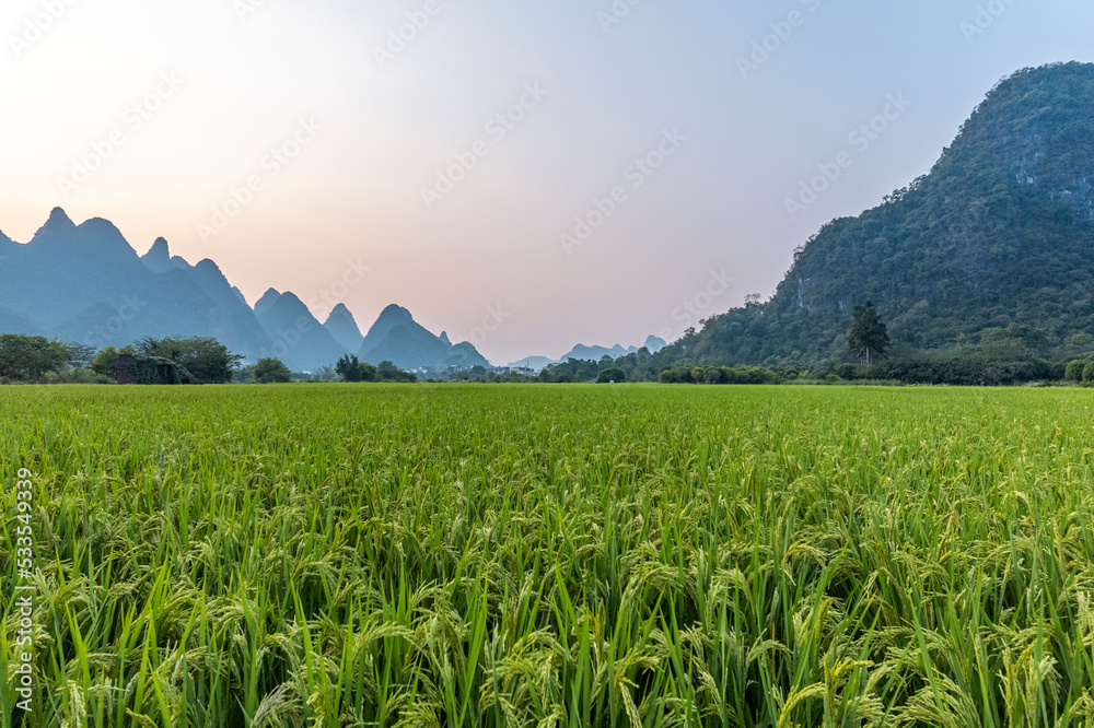 beautiful mountain and river scenery in Guilin Guangxi China beautiful mountain and river scenery in Guilin Guangxi China