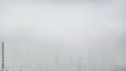 fog in the city