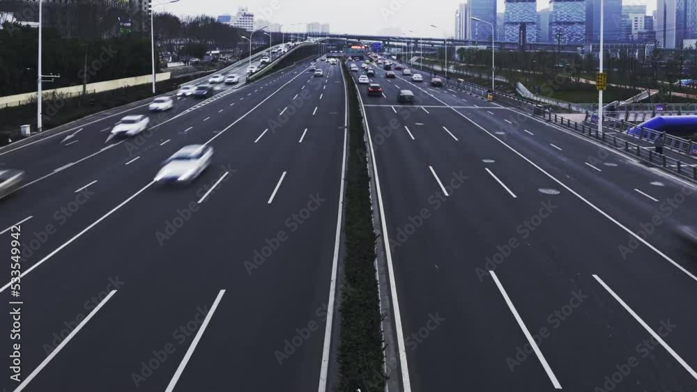 traffic on highway traffic on highway