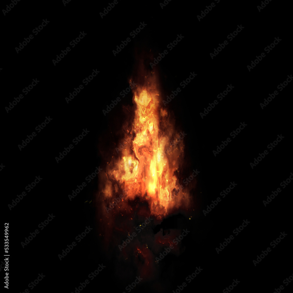 Bonfire sparks isolated on a black background Bonfire sparks isolated on a black background