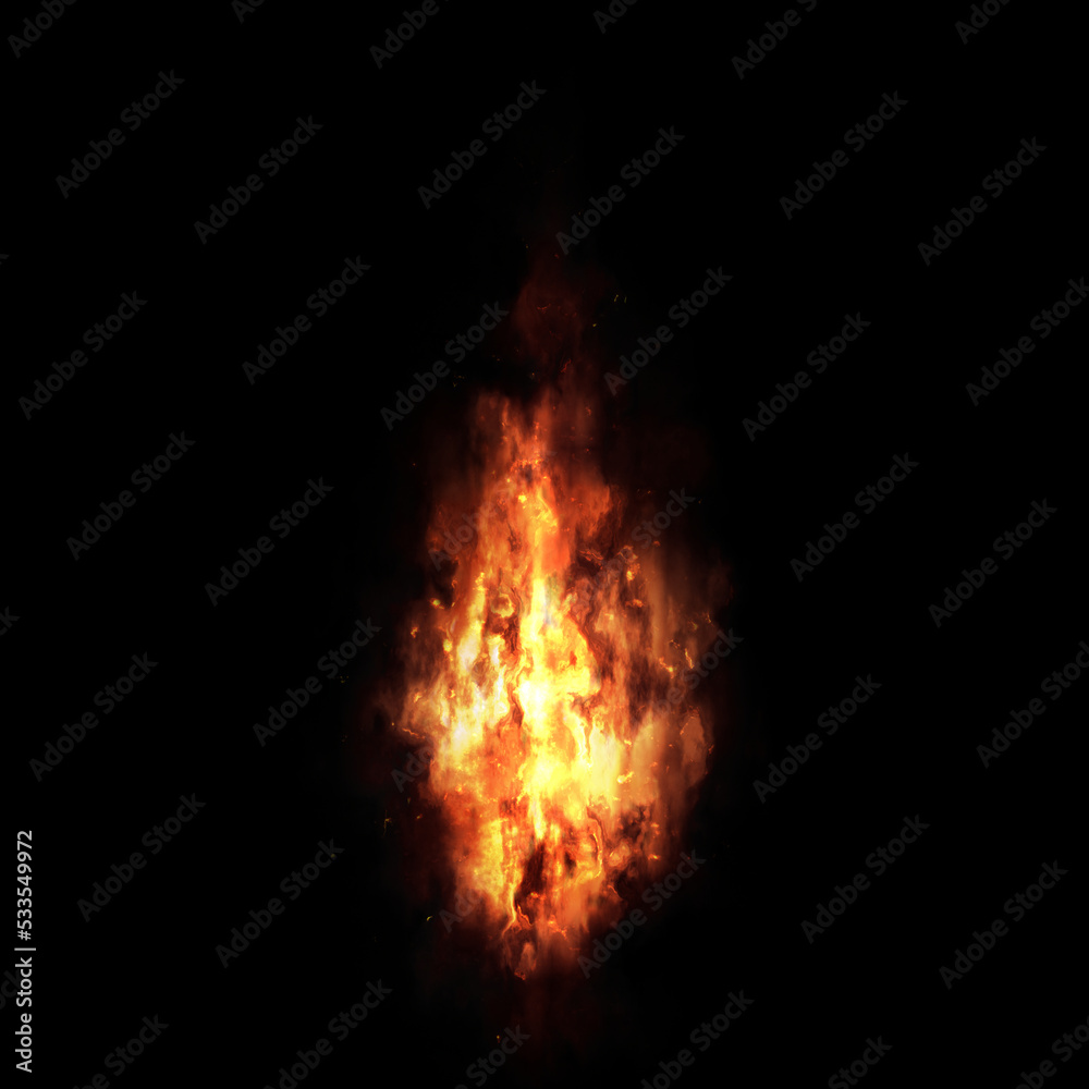 Bonfire sparks isolated on a black background Bonfire sparks isolated on a black background