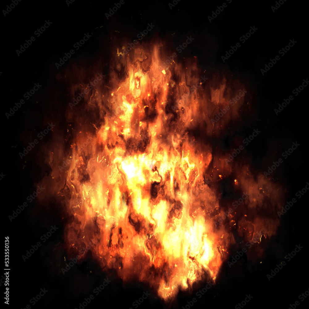 Fire element with sparks