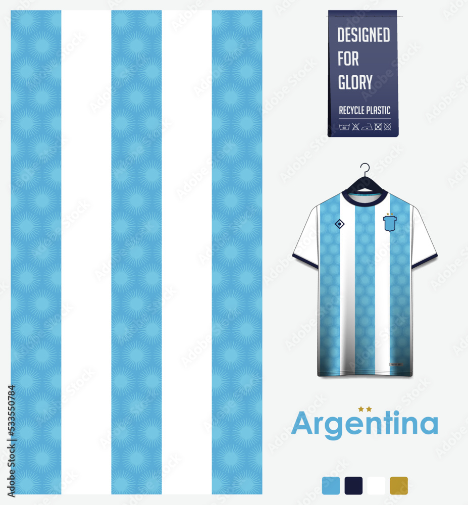 Premium Vector  Argentina vector soccer jersey template sport t