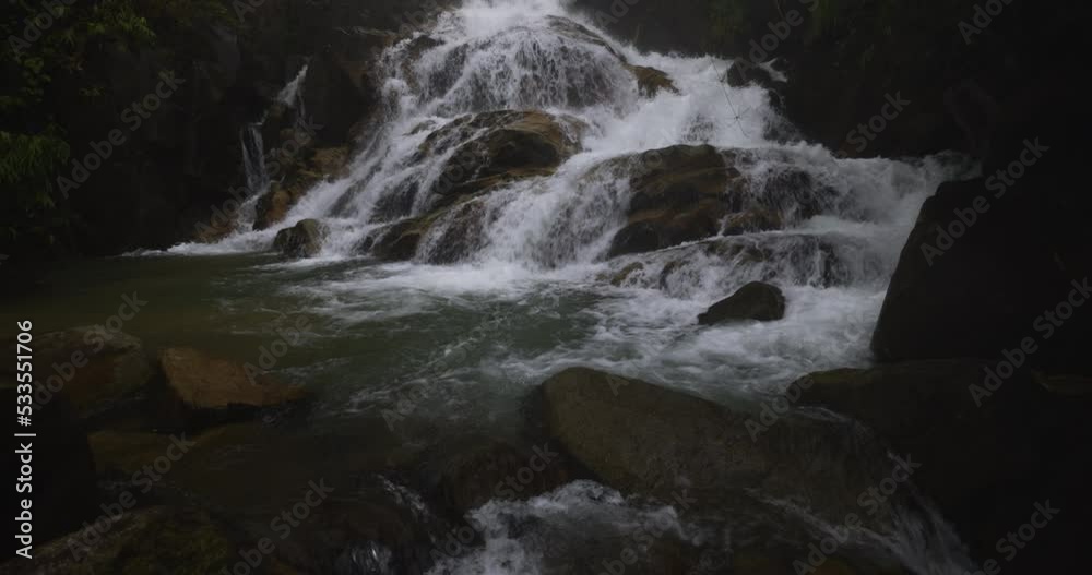 Krating waterfall floor8 on the mountain in the rainy season at chanthaburi province Thailand 4k video slow motion Krating waterfall floor8 on the mountain in the rainy season at chanthaburi province Thailand 4k video slow motion