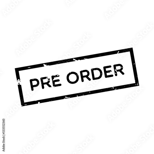Vector Grunge Pre Order Stamp Label