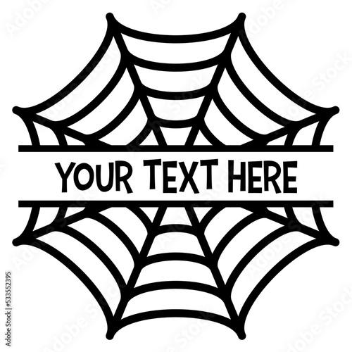 Vector Spider Web Name Frame