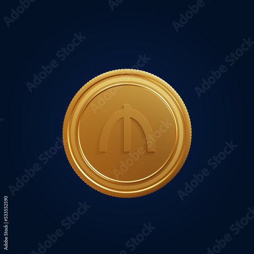 Currency Symbol Azerbaijani Manat 3D Illustration