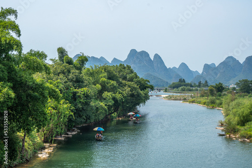 beautiful mountain and river scenery in Guilin Guangxi China © 哲 樊