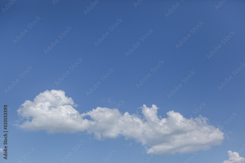 A warm day in the countryside, small clouds in the lower sky and on the horizon. Everything palm and green. A warm day in the countryside, small clouds in the lower sky and on the horizon. Everything palm and green.