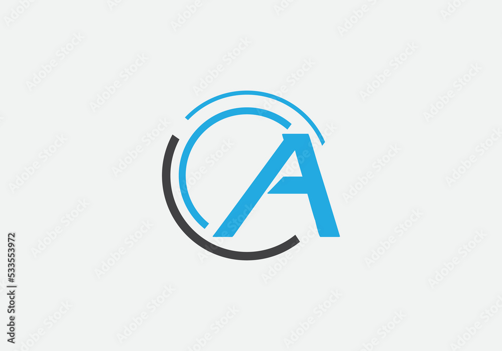 Tech circle vector and technology logo design A