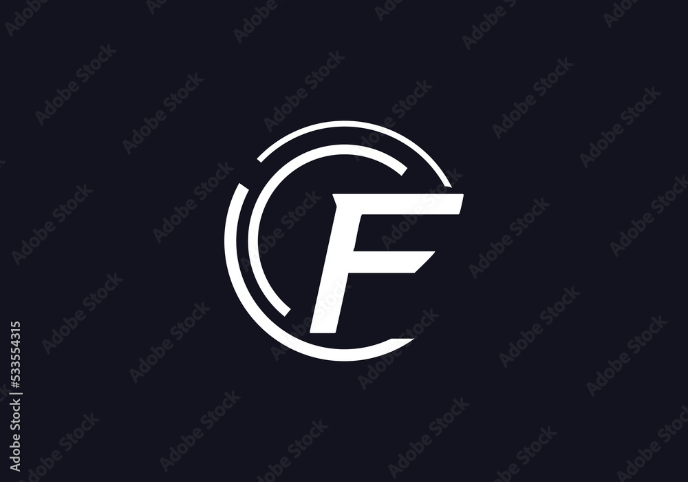 Tech circle vector and technology logo design F Tech circle vector and technology logo design F