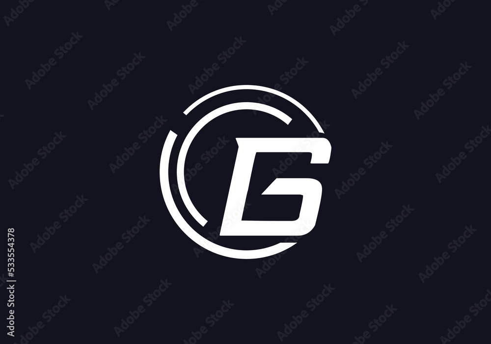 Obraz premium Tech circle vector and technology logo design G