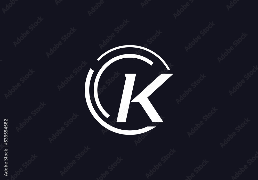 Tech circle vector and technology logo design K Tech circle vector and technology logo design K
