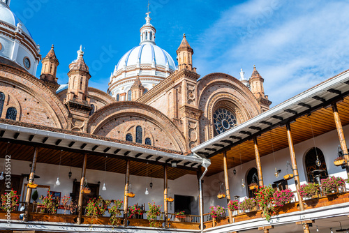 Obraz na płótnie views of inmaculate conception cthedral, the most famous in cuenca, ecuador. w salonie
