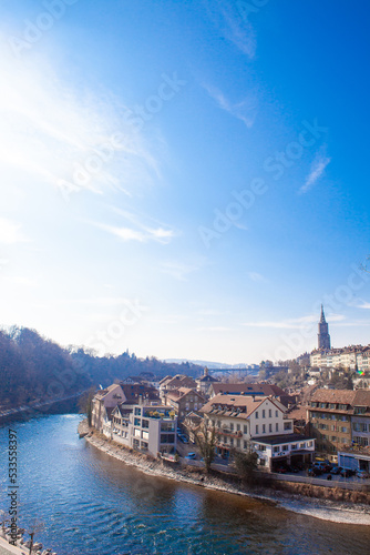 Bern, Switzerland with beautiful skies © daewoong