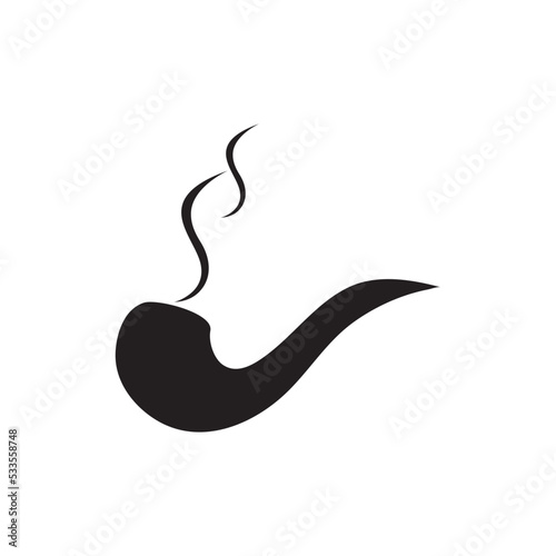 Smoking pipe icon vector