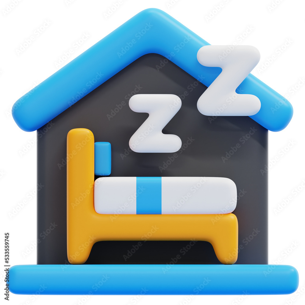 bedroom 3d render icon illustration bedroom 3d render icon illustration