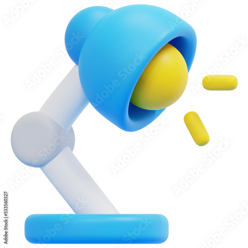 table lamp 3d render icon illustration