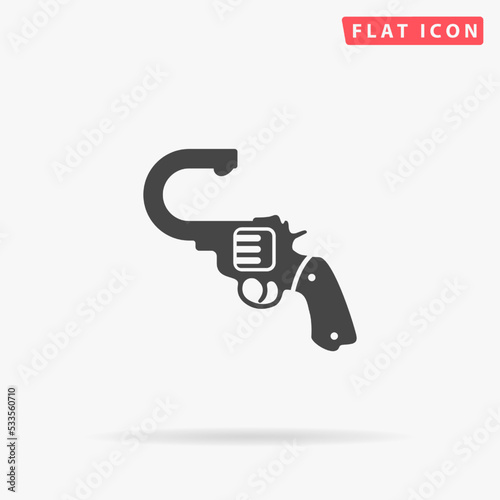 Suicide flat vector icon