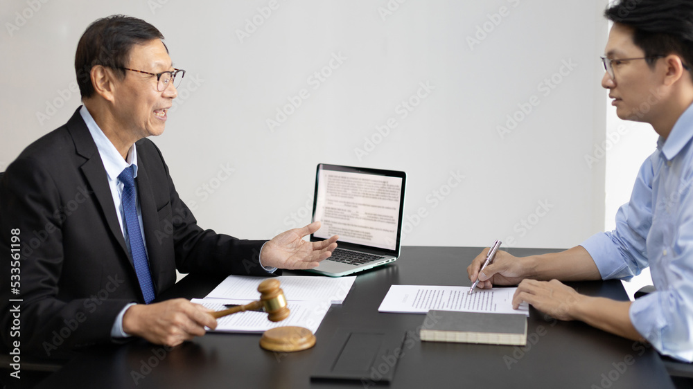 Attorney or judge provides legal advice to the client in the courtroom, Ethics in the courts include justice and impartiality, Legal consultant, Scales of justice, Law hammer, Litigation and justice. Attorney or judge provides legal advice to the client in the courtroom, Ethics in the courts include justice and impartiality, Legal consultant, Scales of justice, Law hammer, Litigation and justice.