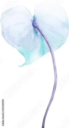 Tropical Exotic Colorful Flower Leaf Boho Floral Pastel Watercolor Dreamy Ethereal Jungle © Alecs