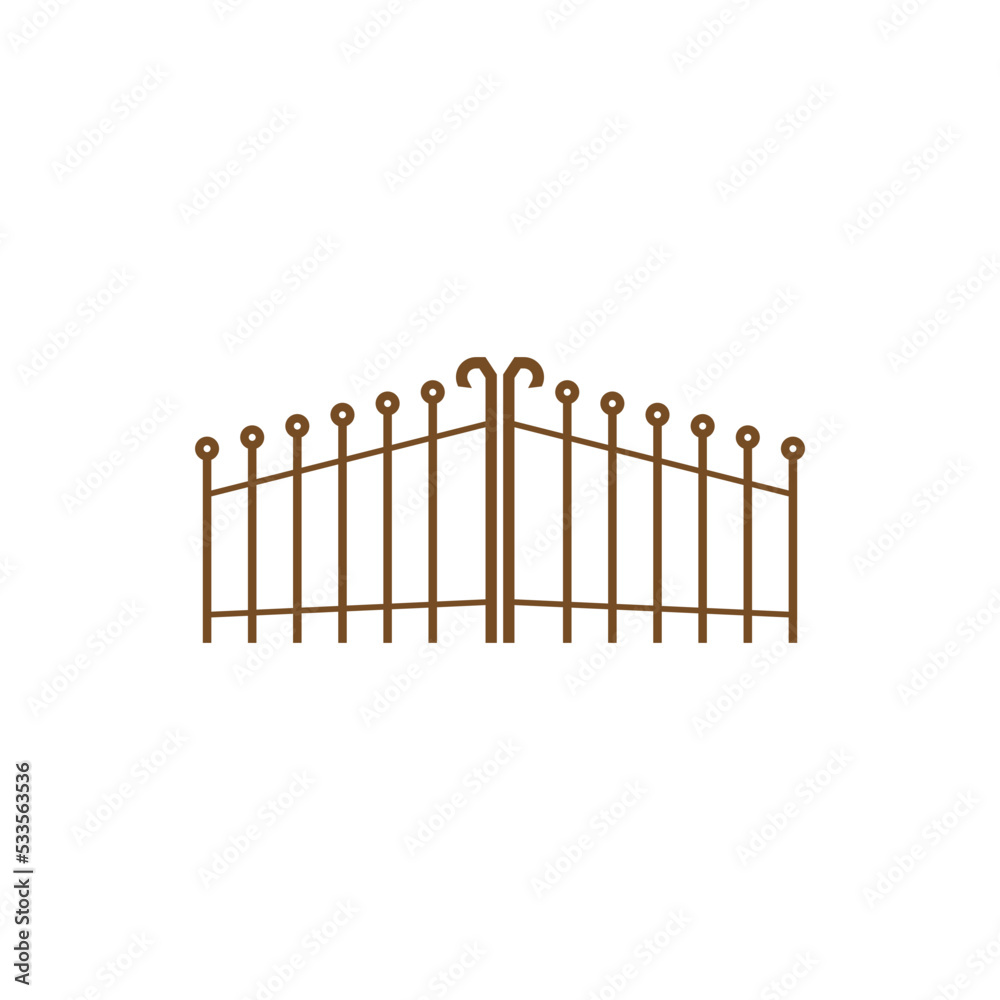 Gate icon logo design Gate icon logo design