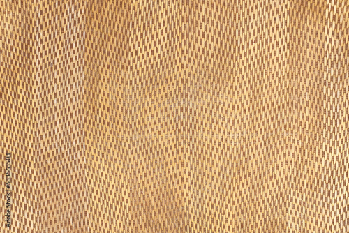close up woven bamboo pattern or Wood plank bamboo brown texture background photo