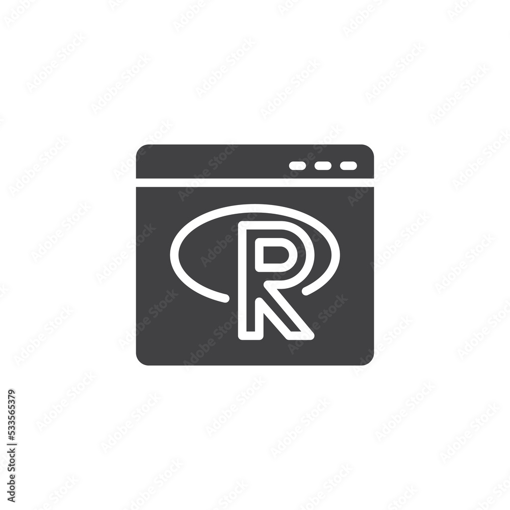 Statistical programming vector icon