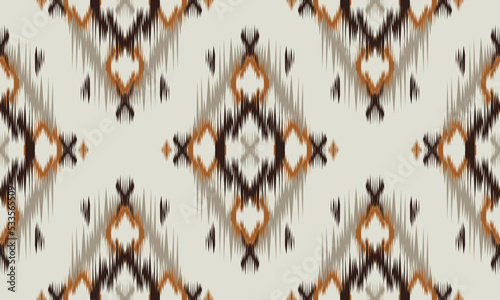 Geometric ethnic oriental ikat pattern traditional Design for background,carpet,wallpaper,clothing,wrapping,Batik,fabric,Vector illustration.embroidery style. photo