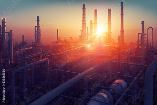 Dystopian petrochemical plant